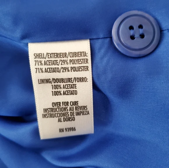 Petite Sophisticate Vintage Single-Breasted Blazer | NWT | 10P | Royal Blue - Picture 12 of 13